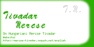 tivadar mercse business card